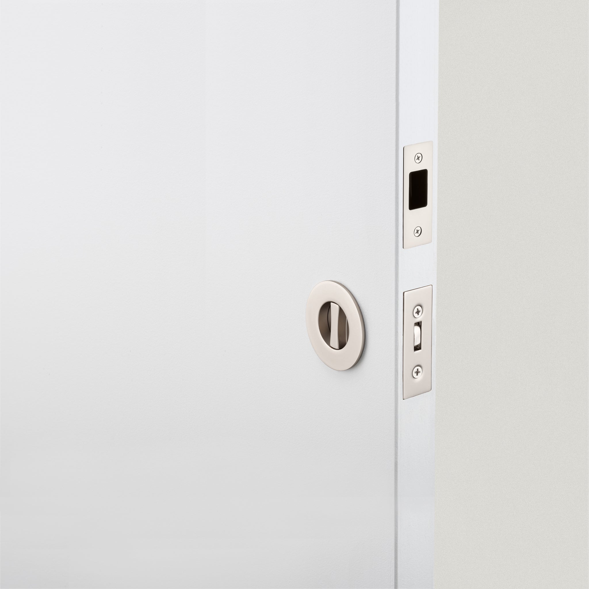 Round Sliding Door Pull Privacy Kit with Inbuilt Privacy Turn
