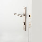 Helsinki Lever - Rectangular Backplate Privacy Kit with Privacy Turn