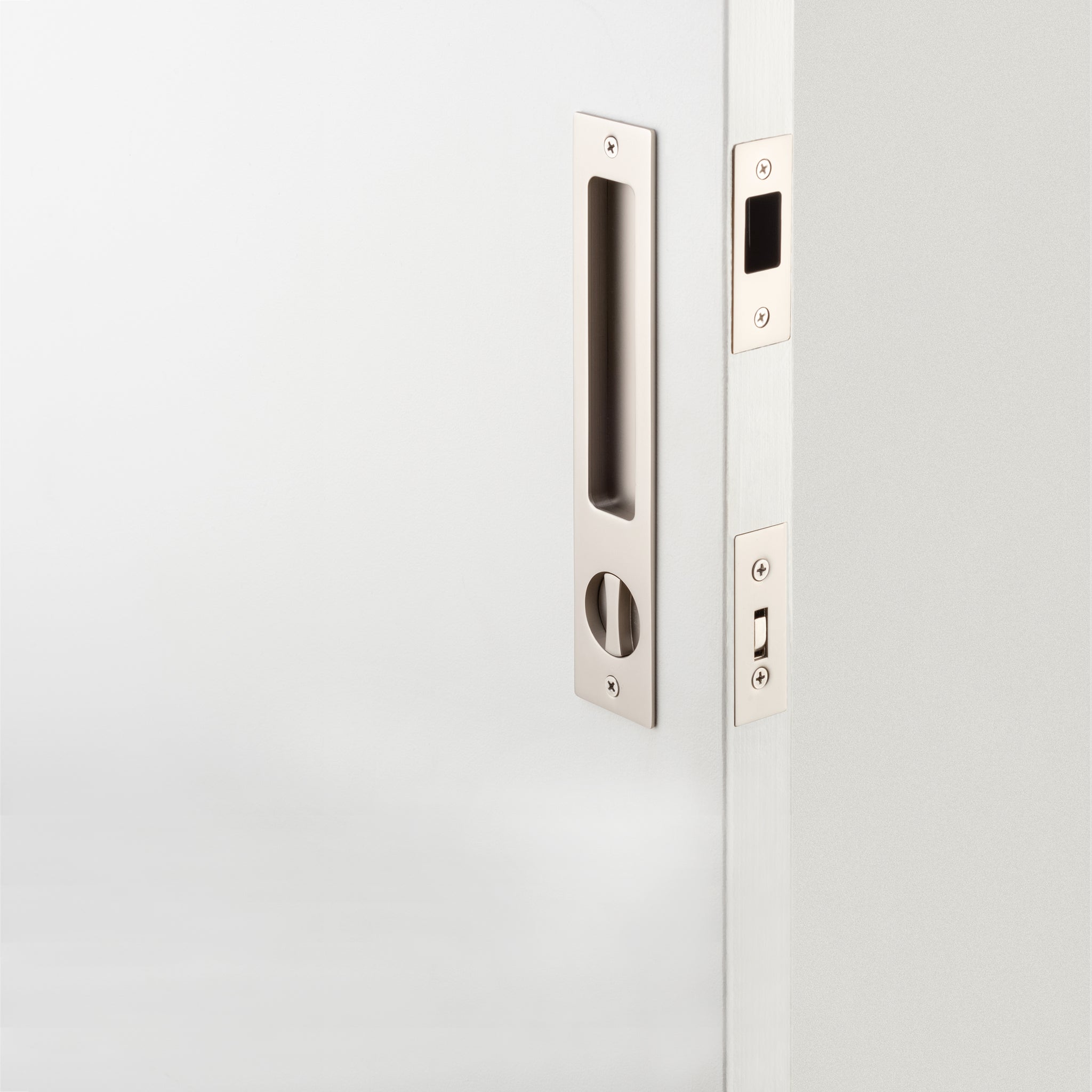 Rectangular Sliding Door Pull Privacy Kit with Privacy Turn