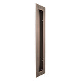 Rectangular Flush Pull 250mm in Aged Brushed Copper