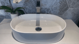Quay Oval 500x330x120 Gloss White Basin - front view