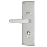 Trilock Eclipse Allure Double Cylinder Entrance Lever Set in Stainless Steel
