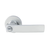 Neue Angular Entrance Key Lever Set in Satin Chrome