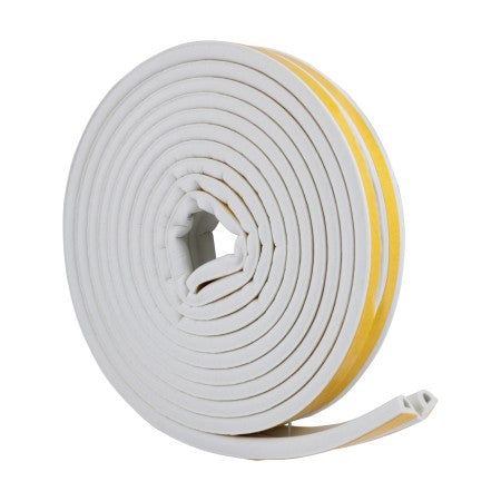 Rubber P Profile Weather Strip in White