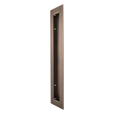 Rectangular Flush Pull 250mm in Aged Brushed Copper