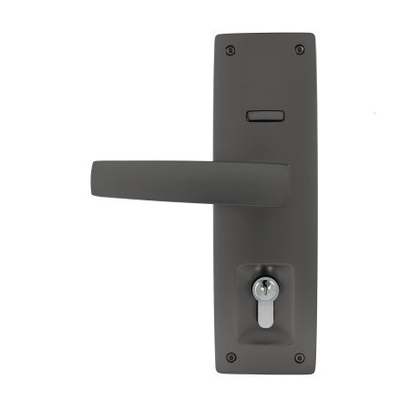 Trilock Urban Aurora Double Cylinder Entrance Lever Set in Satin Graphite