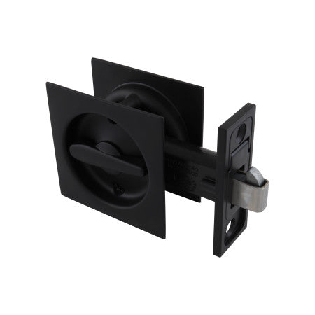 Square Privacy Sliding Cavity Set in Matte Black