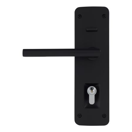 Trilock Cove Lianna Double Cylinder Entrance Lever Set in Matte Black