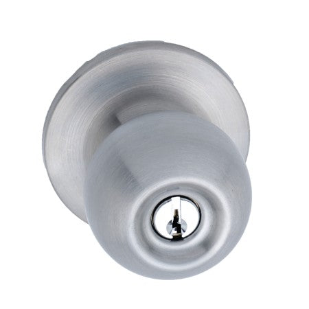 TradePro Colton Entrance Key-in-Knob Set in Stainless Steel