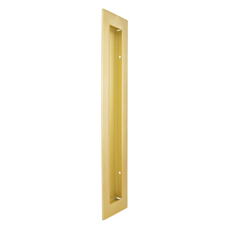 Rectangular Flush Pull 250mm in Satin Brass