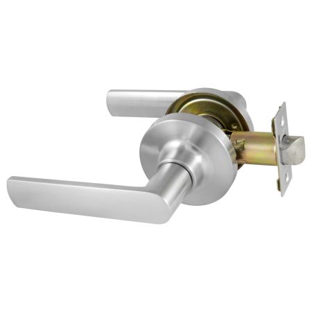 TradePro Round Rose Bela Passage Lever Set in Satin Chrome