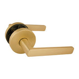 Avant with QuickFix Rivera Passage Lever Set in Satin Brass with Latch