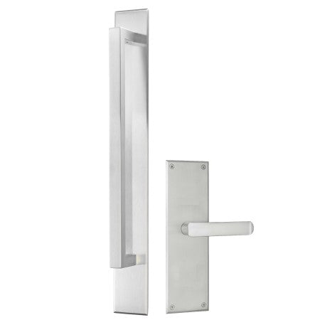 Trilock Omni Accent Allure Dummy Trim Pull Handle Entrance Set in Stainless Steel