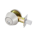 Choice Round Single Cylinder Deadbolt in Stainless Steel