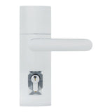 Trilock Contemporary Contour Double Cylinder Entrance Lever Set in Bright Chrome