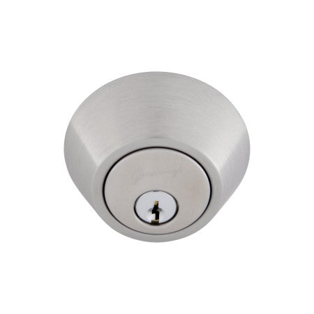 Choice Round Single Cylinder Deadbolt in Stainless Steel