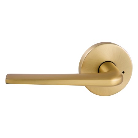 Avant with QuickFix Sierra Privacy Lever Set with Latch in Satin Brass