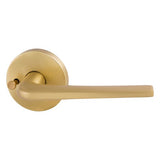 Avant with QuickFix Sierra Privacy Lever Set with Latch in Satin Brass