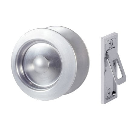 Circular Passage Sliding Cavity Set in Brushed Satin Chrome