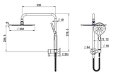 Star Compact Half Shower Column Set - Antique Brass