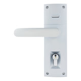 Trilock Contemporary Contour Double Cylinder Entrance Lever Set in Satin Chrome