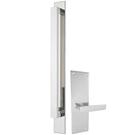 Trilock Omni Allure Dummy Trim Pull Handle Entrance Set in Polished Stainless Steel