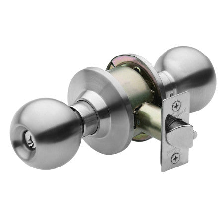 Choice Governor Knob Entrance Lock Set in Stainless Steel