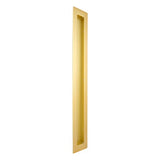 Rectangular Flush Pull 350mm in Satin Brass