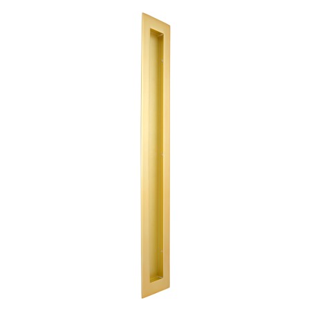 Rectangular Flush Pull 350mm in Satin Brass