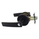 Neue Angular Entrance Key Lever Set in Matte Black