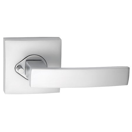 Neue Angular Square Rose Privacy Lever Set
