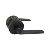 Avant with QuickFix Alba Passage Lever Set in Matte Black with Latch