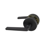 Avant with QuickFix Alba Passage Lever Set in Matte Black with Latch