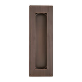 Rectangular Flush Pull 150mm in Aged Brushed Copper