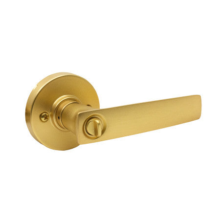 Neue Aurora Lever Lock Set in Satin Brass