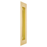 Rectangular Flush Pull 150mm in Satin Brass