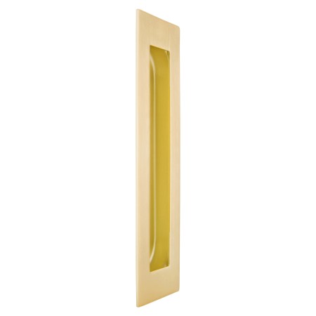 Rectangular Flush Pull 150mm in Satin Brass
