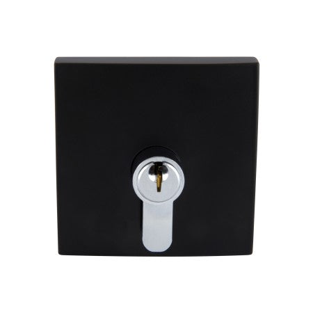 Neue Smooth Square Double Cylinder Deadbolt in Matte Black
