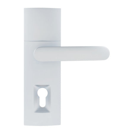 Trilock Contemporary Contour Dummy Trim Entrance Lever Set in Satin Chrome