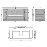 Almere 1200mm Wall Hung Vanity