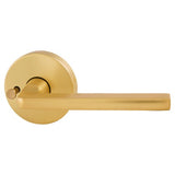 Avant with QuickFix Alba Privacy Lever Set with Latch in Satin Brass