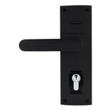Trilock Contemporary Contour Double Cylinder Entrance Lever Set in Matte Black