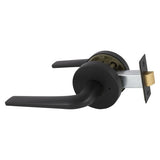 Avant with QuickFix Sierra Privacy Lever Set with Latch in Matte Black with Latch