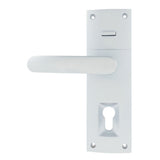 Trilock Contemporary Contour Dummy Trim Entrance Lever Set in Satin Chrome