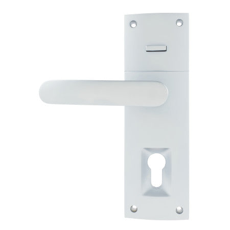 Trilock Contemporary Contour Dummy Trim Entrance Lever Set in Satin Chrome