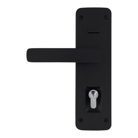 Trilock Cove Harper Double Cylinder Entrance Lever Set in Matte Black
