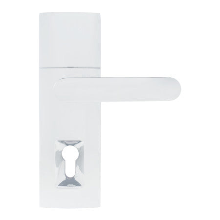 Trilock Contemporary Contour Dummy Trim Entrance Lever Set in Bright Chrome