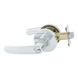 Neue Contour Entrance Key Lever Set in Bright Chrome