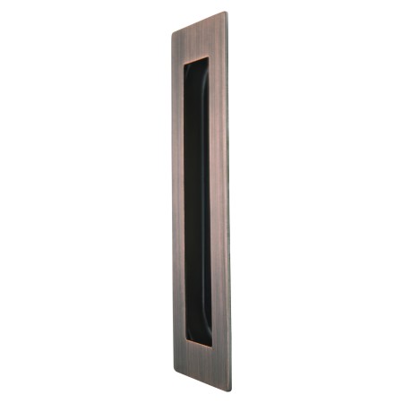 Rectangular Flush Pull 150mm in Aged Brushed Copper