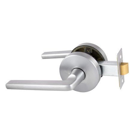 Avant with QuickFix Alba Passage Lever Set in Brushed Satin Chrome with Latch